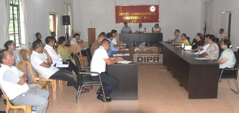 The DPDB of Niuland, chaired by Deputy Commissioner and Vice-Chairman T L Kiusumong Tikhir, on July 28. (DIPR Photo)